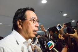 香港立法会主席梁君彦 (美国之音/汤惠芸)