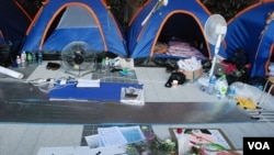 截至9月6日晚仍有十多位絕食者抗議香港當局推行洗腦國民教育