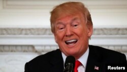 川普2018年2月26日在白宫主持一个活动（路透社）