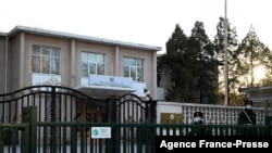 2022年1月10日，阿富汗駐北京的大使館。（法新社）