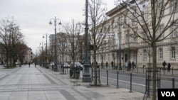 立陶宛首都維爾紐斯主要大街-格基米諾大街，曾是1991年“一月事件”主要發生地。（美國之音白樺拍攝）