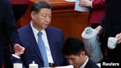 2025年3月4日中國國家主席習近平在中國人民政治協商會議開幕儀式上。