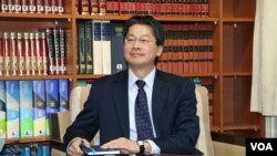 台灣外交部發言人李憲章 （美國之音楊明拍攝）