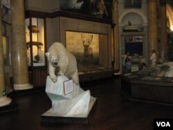 位於聖彼得堡市中心的南極和北極博物館。主要內容講述俄國和蘇聯開發和探險北極，以及北極航道歷史。 （美國之音白樺拍攝）