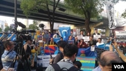 香港、東突厥斯坦、圖博、南蒙古人民聚首大阪集會(學生動員圖片)