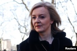 資料照：英國外交大臣利茲∙特拉斯