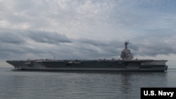 美國海軍福特級超級航母2019年10月25日出海（美國海軍照片）