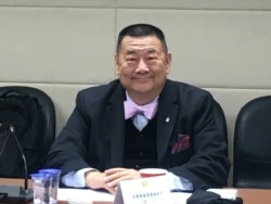 中华战略学会研究员张竞（美国之音/陈筠摄）