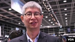 香港中文大學政治與行政學系副教授馬嶽 (美國之音特約記者 湯惠芸拍攝 )