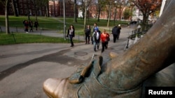 資料照片：美國哈佛大學校園一景 （路透社）