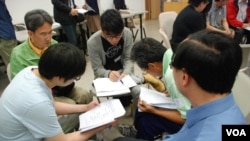 佔中商討日三的參與者要進行約兩小時的分組商討