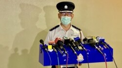 高級警司廖珈奇歡迎駁回支聯會六四遊行集會的決定。（美國之音湯惠芸攝）