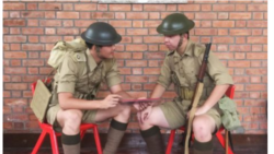 參加活動者穿上昔日軍服，重演保衛香港。(圖片來源：Watershed Hong Kong)