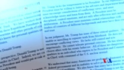 2016-08-09 美國之音視頻新聞: 50名共和黨國安專家與一名參議員拒絕支持川普