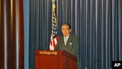 石原慎太郎在傳統基金會演說