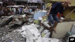 星期天強風使菲律賓部份地區成為廢墟