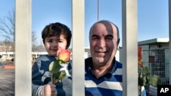 德國難民中心內的難民