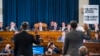 Top U.S. diplomat in Ukraine William Taylor, left, and Career Foreign Service officer George Kent are sworn in prior to testifying before the House Intelligence Committee on Capitol Hill in Washington, Nov. 13, 2019.