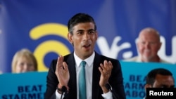 英國前財政大臣辛偉誠2022年7月競選保守黨領袖。（路透社）