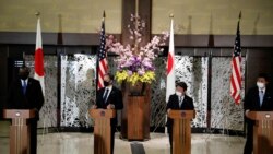 美國國務卿布林肯與國防部長奧斯汀2021年3月16日在東京出席2加2會議（路透社）