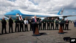 美國總統特朗普7月31日在佛羅里達州坦帕市參加一個有警察參加的競選活動並發表講話。