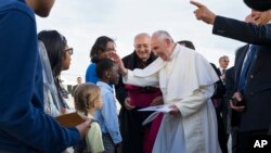 教宗抵達紐約時受到熱烈歡迎
