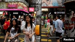 香港銅鑼灣購物區(路透社)