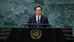 ທ່ານ ສອນ​ໄຊ ສີ​ພັນດອນ ຂຶ້ນ​ກ່າວ​ຄຳ​ປາ​ໄສ​ທີ່ກອ​ງ​ປະ​ຊຸມ​ສະ​ມັດ​ຊາ​ໃຫຍ່ ສະ​ຫະ​ປະ​ຊາ​ຊາດ​ 