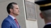 FILE - U.S. Defense Secretary Pete Hegseth prepares to welcome Australian Defense Minister and Deputy Prime Minister Richard Marles at the Pentagon near Washington, Feb. 7, 2025.