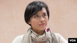 台灣在野黨民進黨立委邱議瑩（美國之音張永泰拍攝）