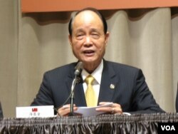 海基会董事长林中森 (美国之音 申华拍摄)