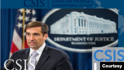 美國司法部國家安全事務助理部長德默斯（John C. Demers）2020年8月12日出席戰略與國際研究中心(CSIS)主辦的一場視訊會（CSIS網站）