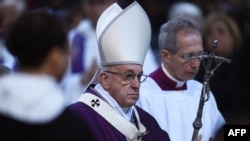 教宗方濟各2月14號主持聖灰彌撒 (資料照片 )