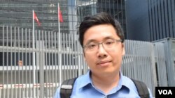 工黨社區幹事趙恩來 (VOA湯惠芸攝)