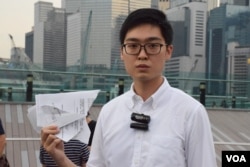 香港民族黨召集人陳浩天。（美國之音湯惠芸攝）