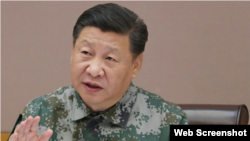 習近平2017年11月3日視察軍委聯指中心（中國國防部網站截圖）