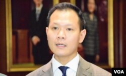 公民黨立法會議員郭榮鏗。(美國之音湯惠芸)