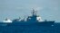 俄罗斯和中国军舰在联合演习中在彼得大帝湾航行。(2024年9月10日)
