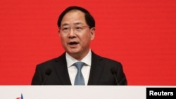 中國工業和信息化部黨組書記金壯龍從公眾視野消失近兩個月後，星期五突然被免職。(路透社：2024年3月25日)