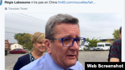 加拿大魁北克市長雷吉·拉博姆(網絡截圖）