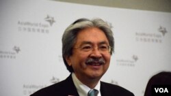 香港特首選舉候選人曾俊華。(美國之音湯惠芸)