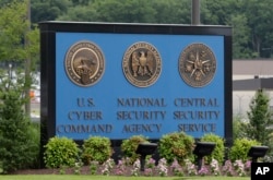 美国国家安全局外面的标识（2013年6月6日）
