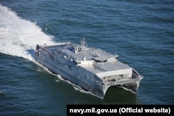 Ukraine -- USNS Yuma USA ship, type JHSV, Odesa, June 29, 2019