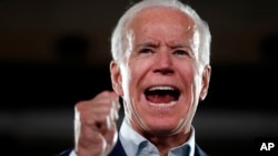 前副總統拜登在密蘇里州現任參議員麥卡斯基爾的競選集會上發表講話。 （資料圖片）