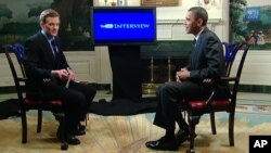 美國總統奧巴馬在YouTube網站上接受採訪