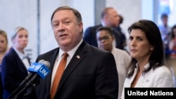 Госсекретарь США Майк Помпео и посол США в ООН Никки Хейли