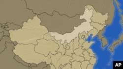 星期五，內蒙古地區出現本月內第二例鼠疫患者死亡。圖為中國地圖北部淺色地區的內蒙古。