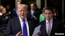 资料照 - 唐纳德·特朗普2024年五月在纽约出席封口费案审判。