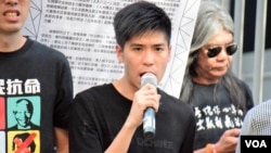 學聯前副秘書長岑敖暉 （美國之音湯惠芸拍攝）