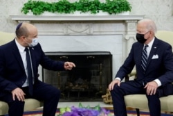 以色列總理貝內特與美國總統拜登在白宮舉行會晤。 （2021年8月2日）
